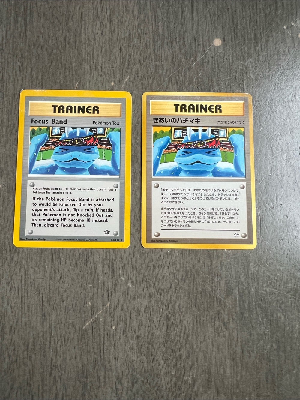 Vintage Pokemon Card Lot Focus Band Neo Genesis 86/111 English + Japanese